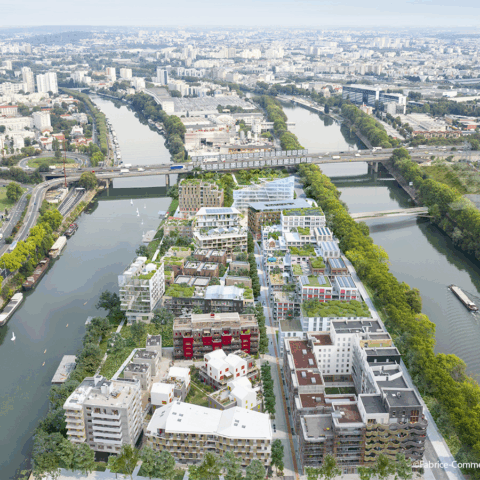 L’écoquartier fluvial de L’Île-Saint-Denis, Village Olympique insulaire et quartier durable